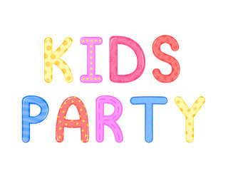 children s words kids party white background vector graphics
