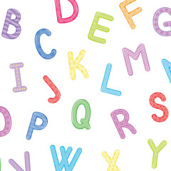 vector graphics cute English, vector seamless pattern