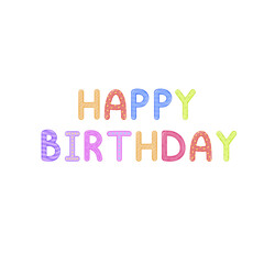 children s words happy birthday white background vector graphics