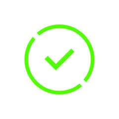 Checkmark flat icon button, ui icon