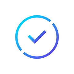 Checkmark flat icon button, ui icon