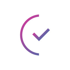 Checkmark flat icon button, ui icon