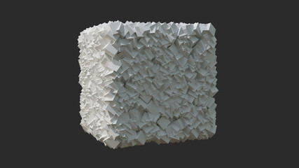 Default blender 3d cube scattered and rendered to be used. Image rendered using blender 3d software.