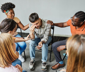 psychotherapy meeting woman support group mantherapy psychology patient psychologist sad emtion...