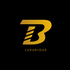 Golden B Letter Logo Icon, Vintage Luxury Logo Design.Vector illustration for invitations, weddings, greeting cards template design