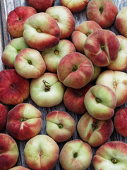 red peaches in a market