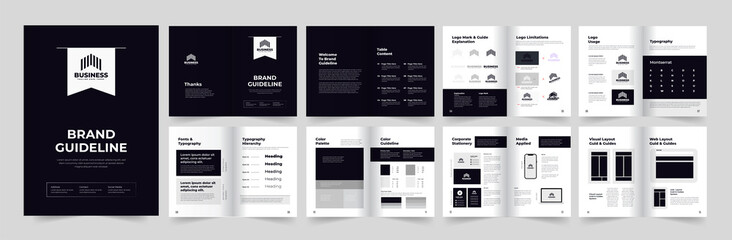 Fototapeta Brand guideline template design obraz