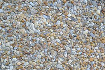 Variety of pebbles and gravels texture background