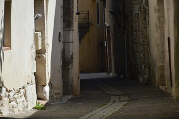 Typical french narrow street 