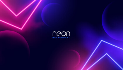 abstract geometric neon lights line 3d background