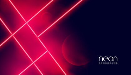 abstract red geometric neon light lines background © starlineart