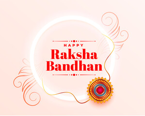 beautiful raksha bandhan greeting card with rakhi design