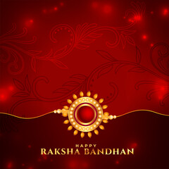 shinny raksha bandhan occasion background with rakhi design