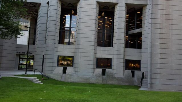 The John P. Robarts Research Library, (Robarts Library).