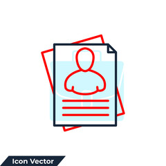 resume icon logo vector illustration. portfolio symbol template for graphic and web design collection