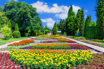 Plakat Balchik Palace, Bulgaria. The botanical garden of the Queen Marie of Romania at Bulgarian Black Sea coastline.