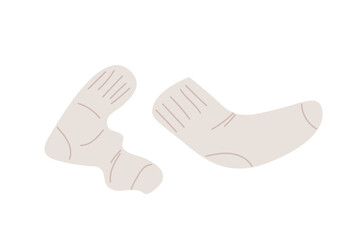 Scattered socks. Vector illustration isolated on a white