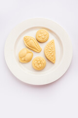 Sandesh or shondesh is a dessert, originating from the Bengal, India, created with milk and sugar