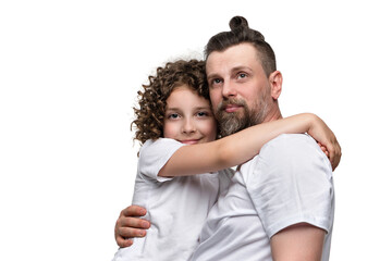 Family portrait dad and daughter