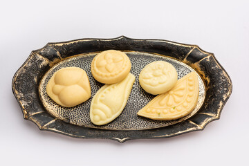 Sandesh or shondesh is a dessert, originating from the Bengal, India, created with milk and sugar