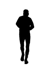 Obraz premium Senior man running silhouette