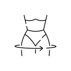 Arm length pixel perfect linear icon. Tailor body measurements. Bespoke clothing making contour symbol. Sleeve size specification. Vector dressmaking Studio. Editable stroke