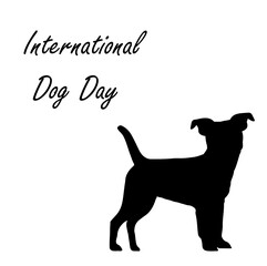 poster or template for International Dog Day. graphic of world dog day good for world dog day celebration. flyer design.
