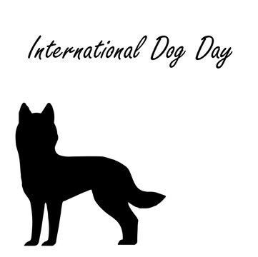 poster or template for International Dog Day. graphic of world dog day good for world dog day celebration. flyer design.