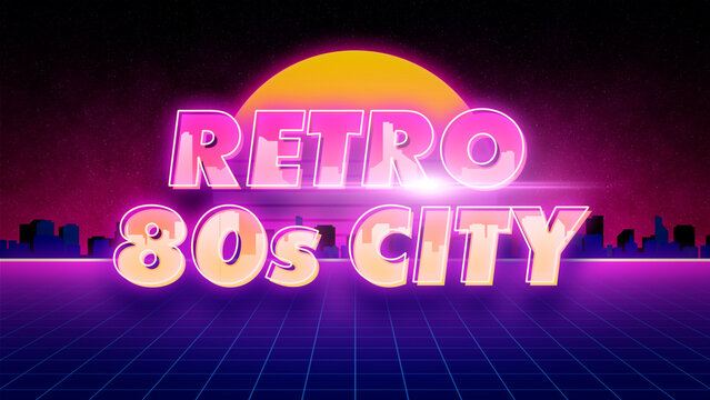 Retro 80S City Title