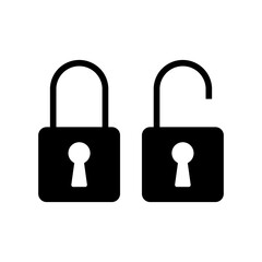 Padlock vector icon isolated on white background