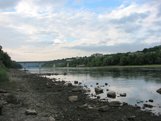 View from the banks of the Dniester River in Mogilev-Podolsky, Ukraine