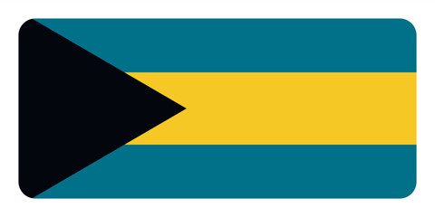 Flag of Bahamas. National symbol in official colors. Template icon. Abstract vector background