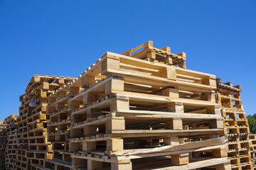 Pile of wooden pallets
