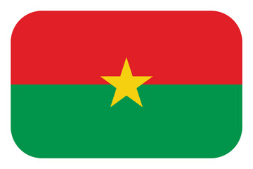 Flag of Burkina Faso. National symbol in official colors. Template icon. Abstract vector background