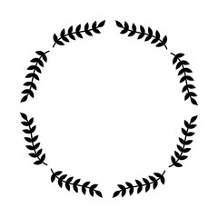 leaves circle frame
