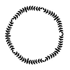 leaves circle frame
