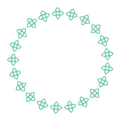 flower round frame
