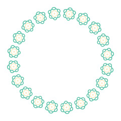 flower round frame
