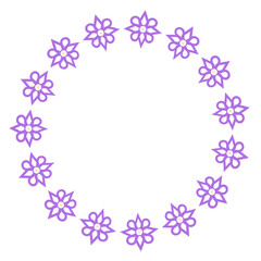 flower round frame
