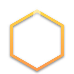 gradient pinned hexagon frame
