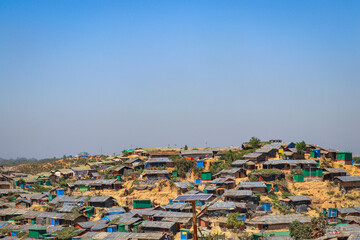 Top view of Balukhali Rohingya refugee camp