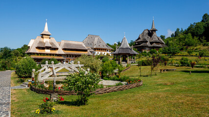 Fototapeta na wymiar The Barsana Monastery in the Maramures in Romania