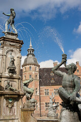 Fototapeta premium Frederiksborg Slot or Castle in Hillerod, Denmark. This famous danish palace was built as a royal residence for King Christian IV and is now known as The Museum of National History.