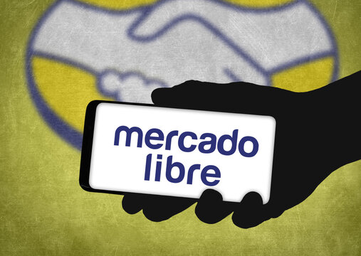 Mercado Libre company logo on mobile device