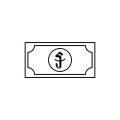 Cambodia Currency Icon Symbol, KHR, Riel Money Paper. Vector Illustration