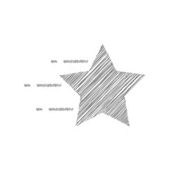 Flying star grey sketch vector icon 2. Premium star sign or logo