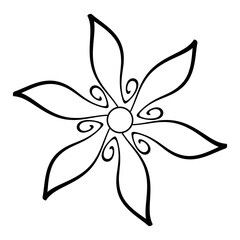 abstract flower outline
