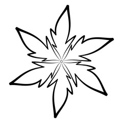 abstract flower outline

