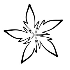 abstract flower outline
