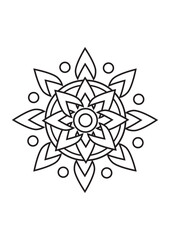 Mandala Printable Coloring Pages Illustration